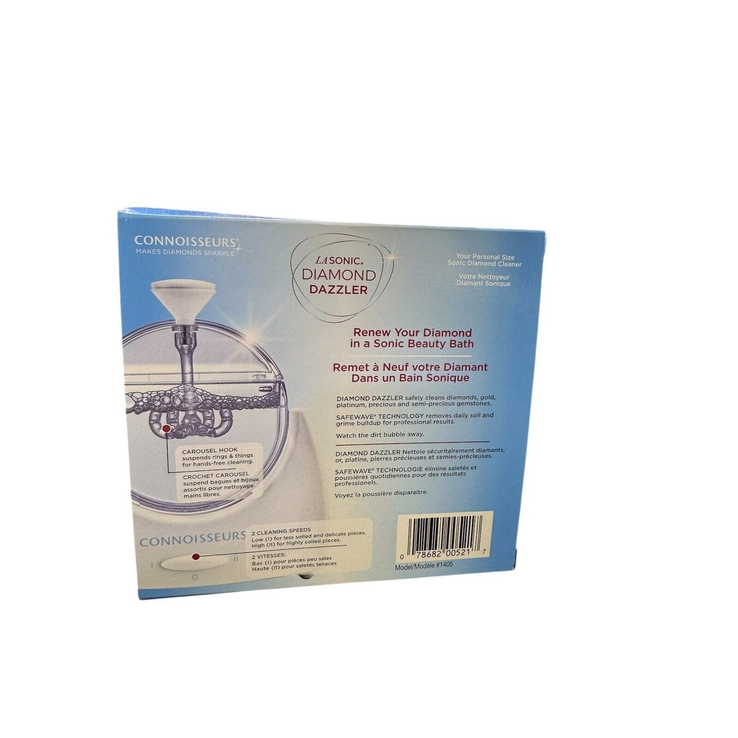 CONNOISSEURS sonic diamond cleaner kit Includes dazzle drops advanced jewelry