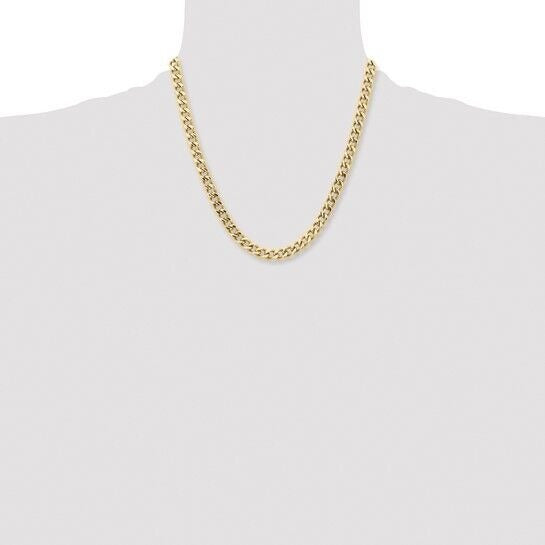 Chisel Stainless Steel Yellow IP-plated 7.5mm Curb 20 inch Chain Necklace