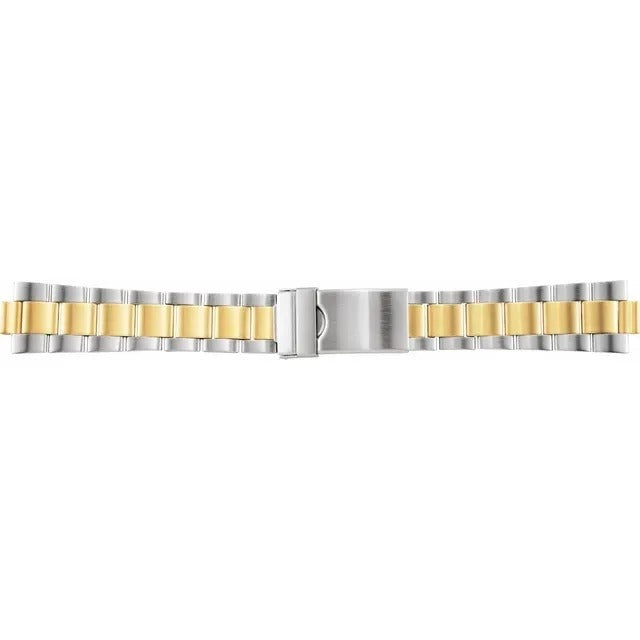18-22 mm Silver/Gold Stainless Steel Multi-End Piece Divers Watch Band
