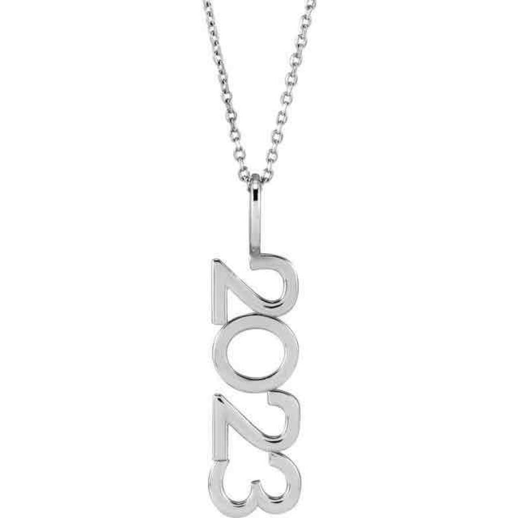 Graduation Gift Sterling Silver 2023 Pendant Charm 16 - 18 inch Necklace Chain