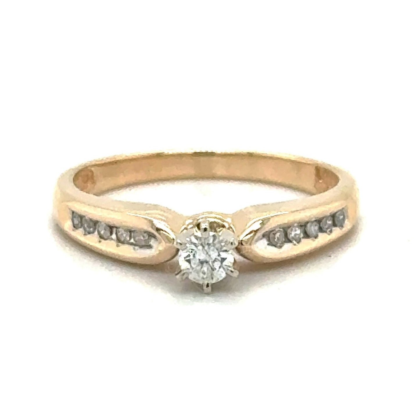 1/2ctw Diamond Solitaire 14k Yellow Gold Ring 3.0g Size 6.75