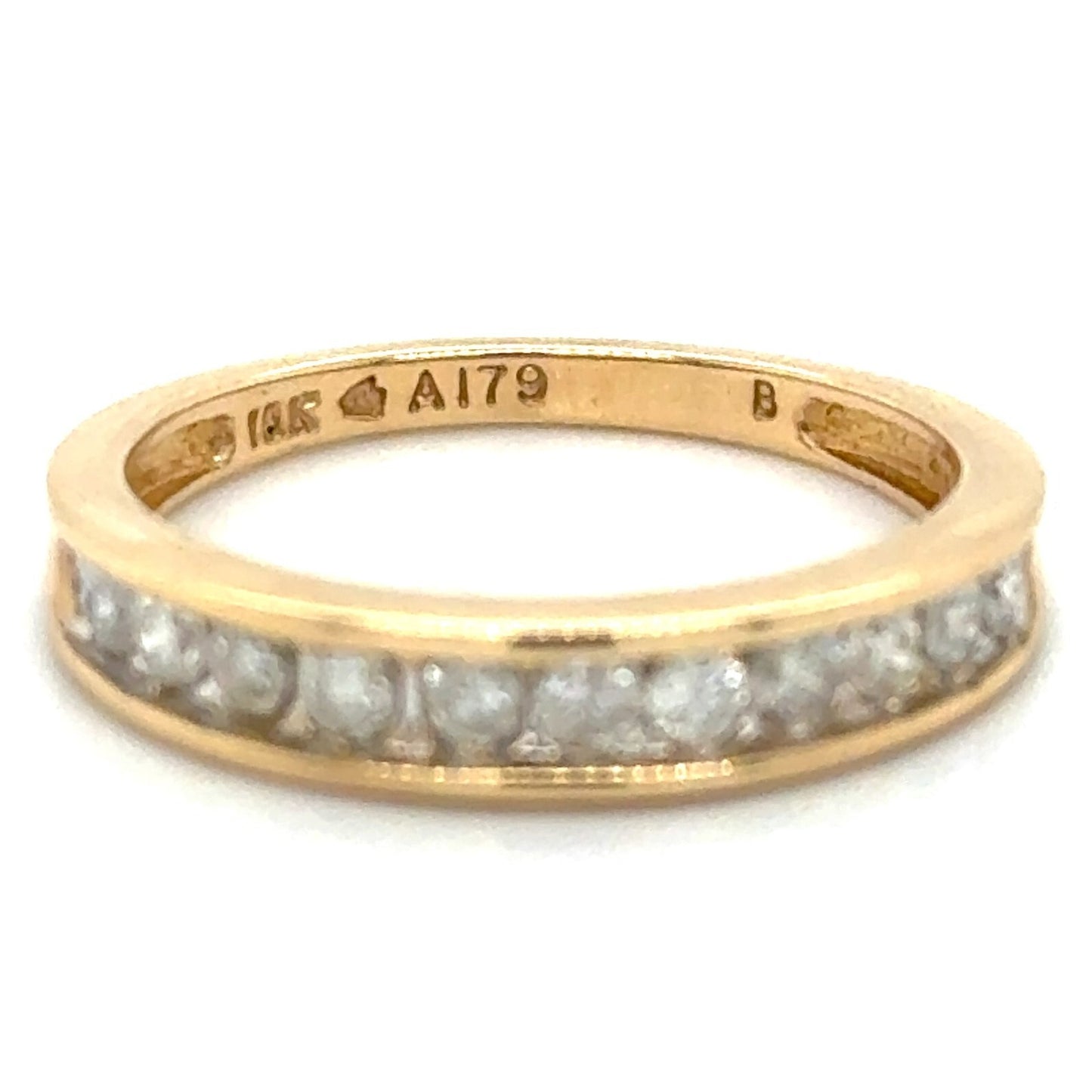 1/2ctw Diamond Band 10k Yellow Gold Ring 2.7g Size 7
