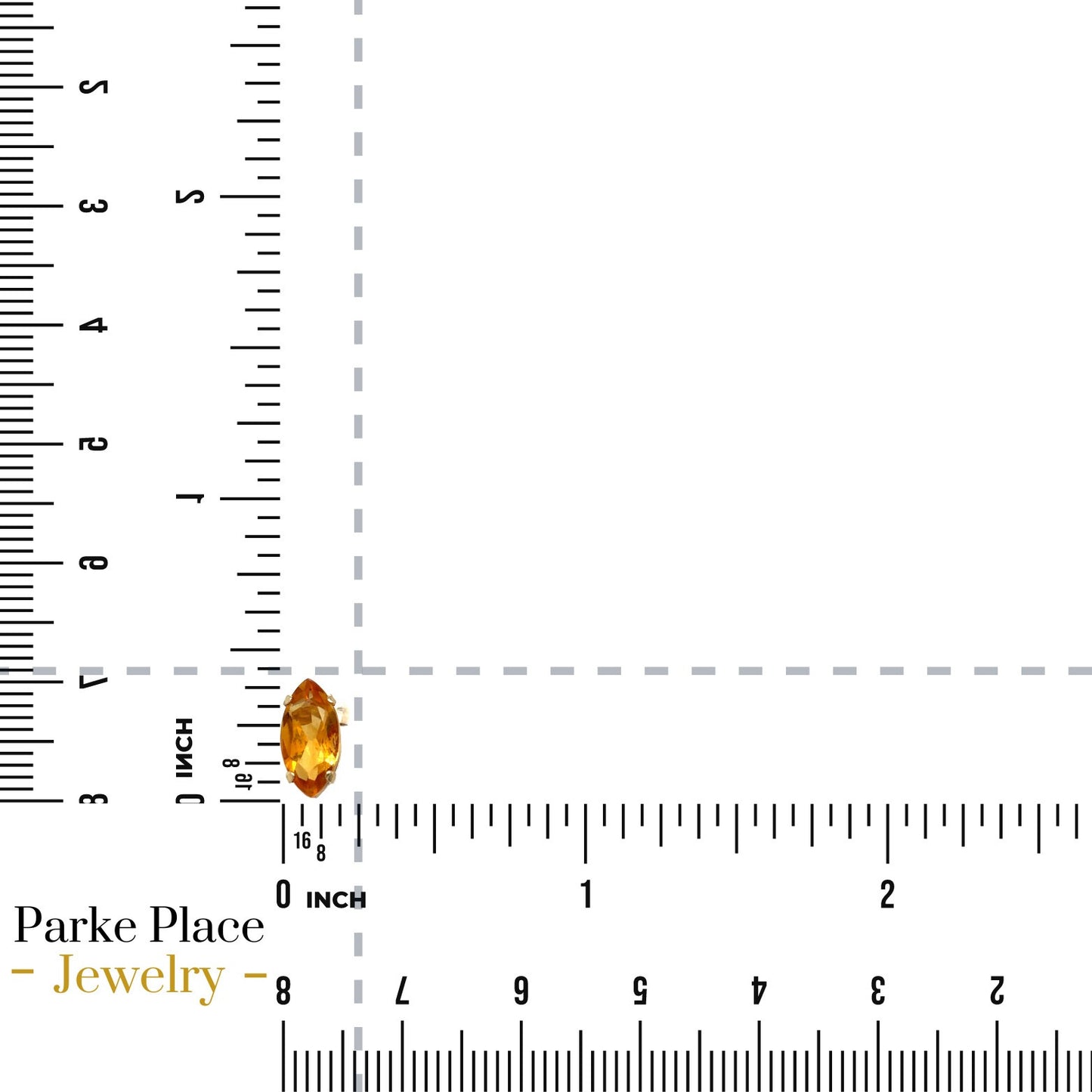 14K Yellow Gold Marquise Cut Citrine Stud Earrings 1.0g