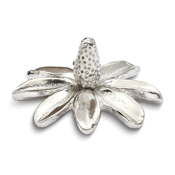 DAISY Flower Pewter Ring Holder Jewelry Stand