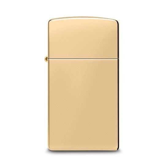 Zippo Slim High Polish Brass Lighter - Gold Tone Finish Made In USA Reliable Design