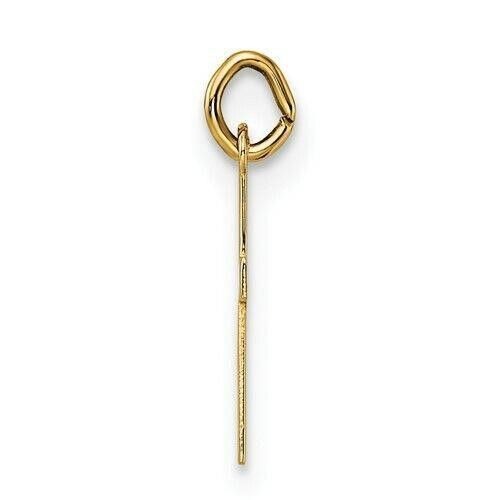 14k Yellow Gold Polished Solid Cross Pendant