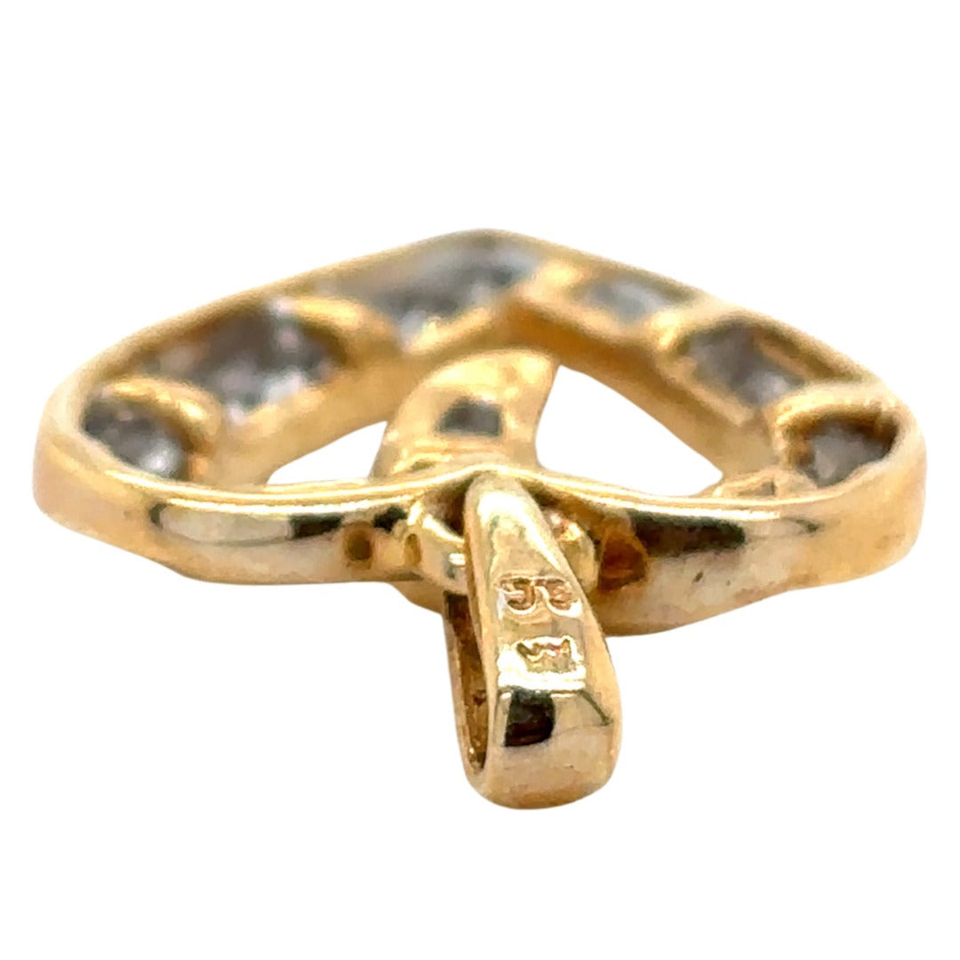 1/2ct Diamond Heart 14k Yellow Gold Pendant 3.7g