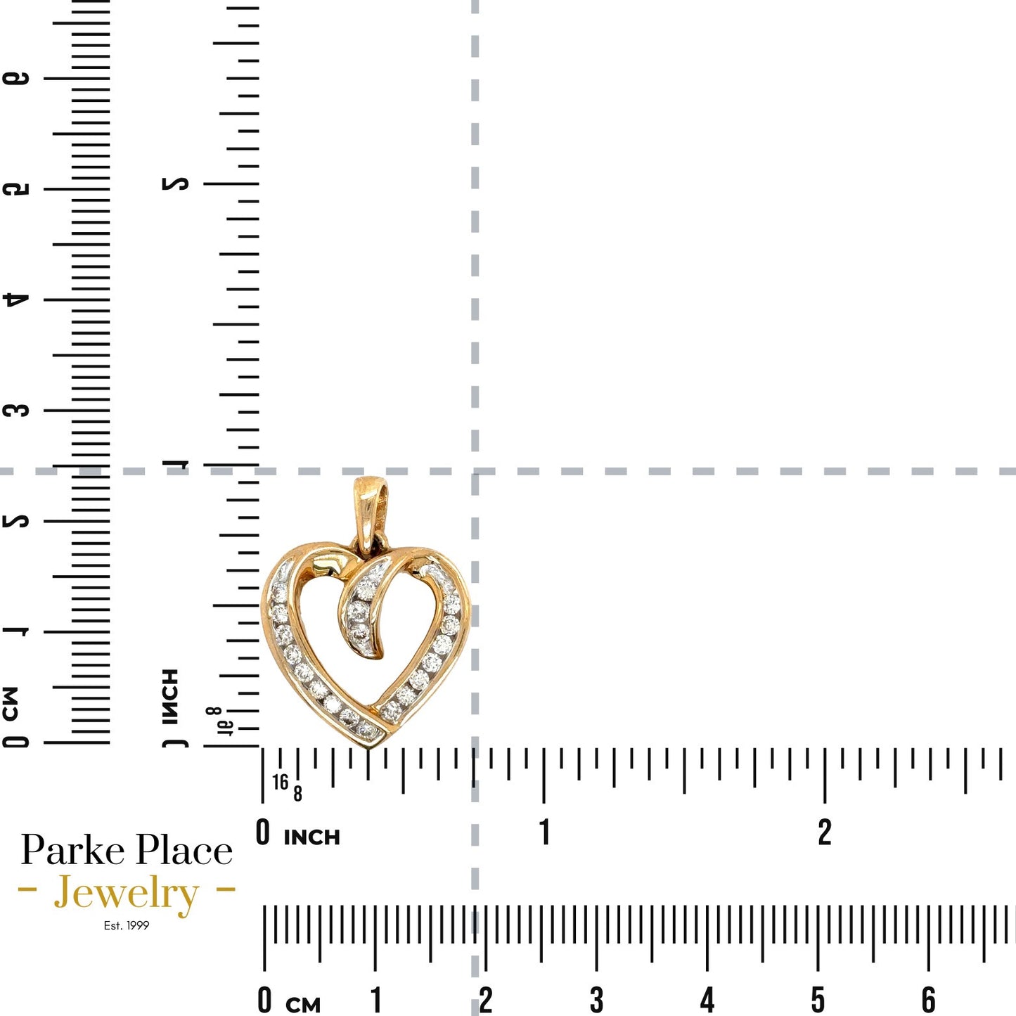1/2ct Diamond Heart 14k Yellow Gold Pendant 3.7g
