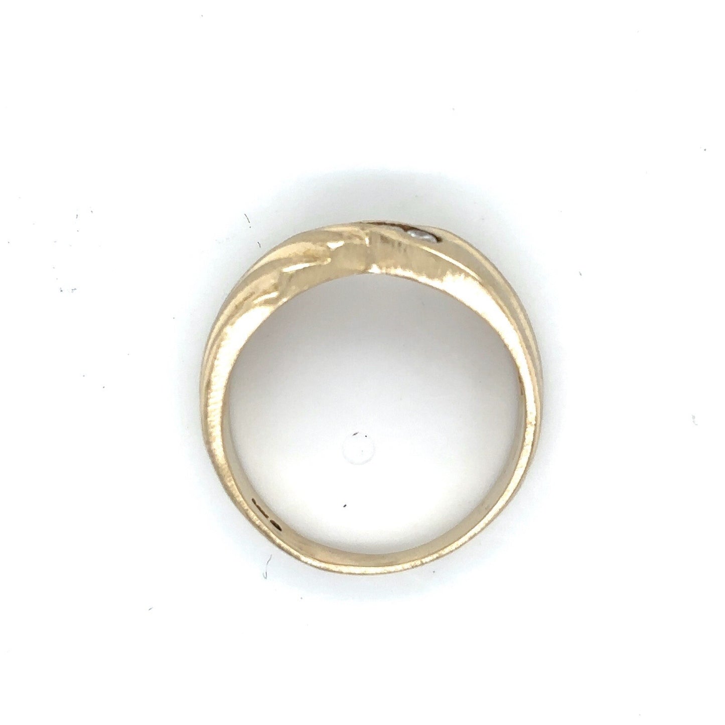 1/20ct Diamond 14K Yellow Gold Band Ring 4.8g Size 7.5