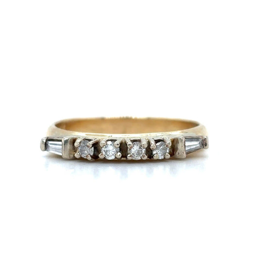1/5ctw Diamond 14k Yellow Gold Size 8 Band 3.4g