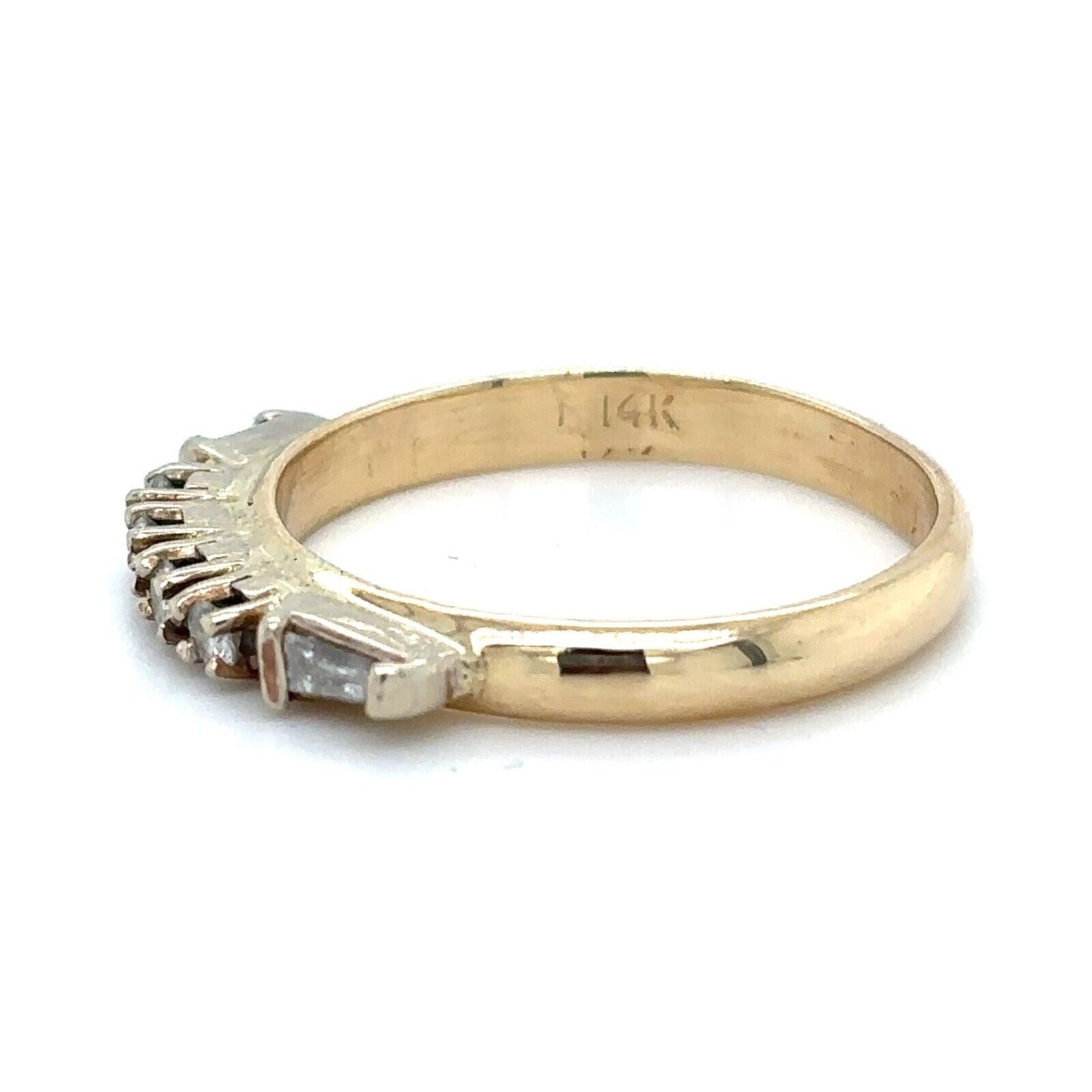 1/5ctw Diamond 14k Yellow Gold Size 8 Band 3.4g