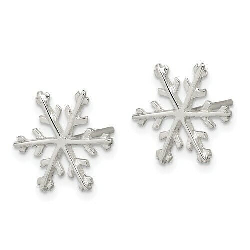Sterling Silver 925 Snowflake Post Earrings