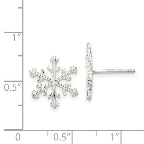Sterling Silver 925 Snowflake Post Earrings