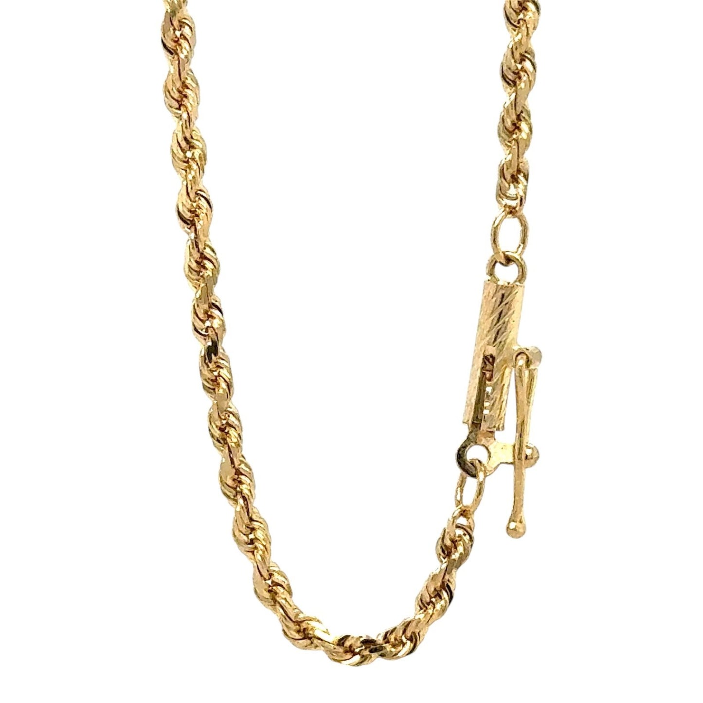 14k Yellow Gold 20" Rope Chain Necklace 6.8g