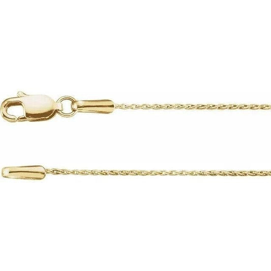 .8mm Wheat Chain Necklace 20" 14k Yellow Gold Lobster Clasp 2.1g Durable Elegant Jewelry