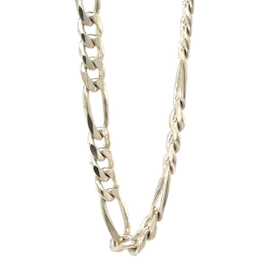Figaro 20" Inch Sterling Silver Necklace Chain 25.3g