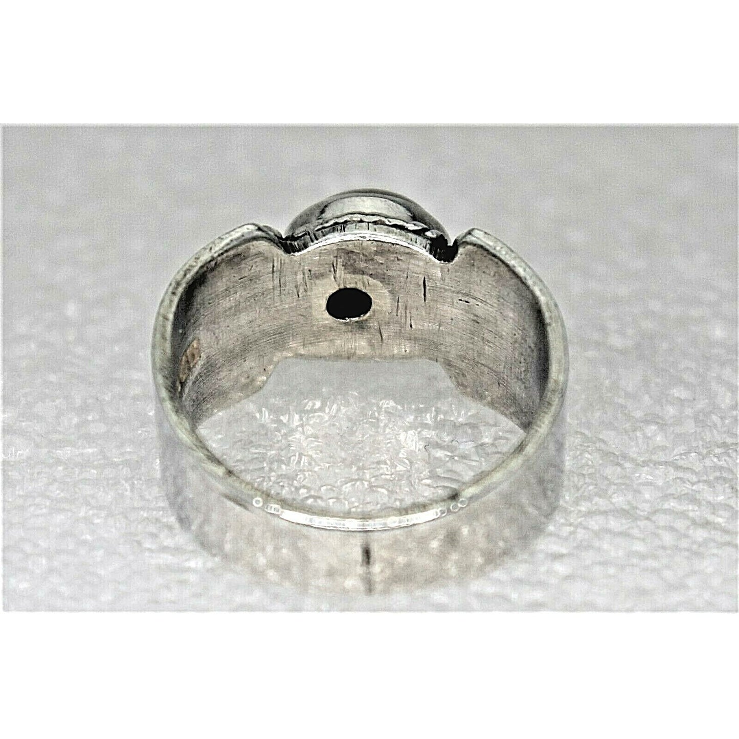 Sterling Silver Moonstone Solitaire Heart Band Ring 6.1g Size 7