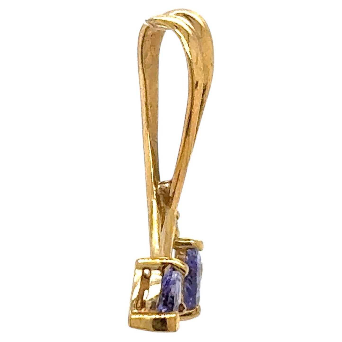 Tanzanite with Diamond Accent 14k Yellow Gold Pendant 1.5g