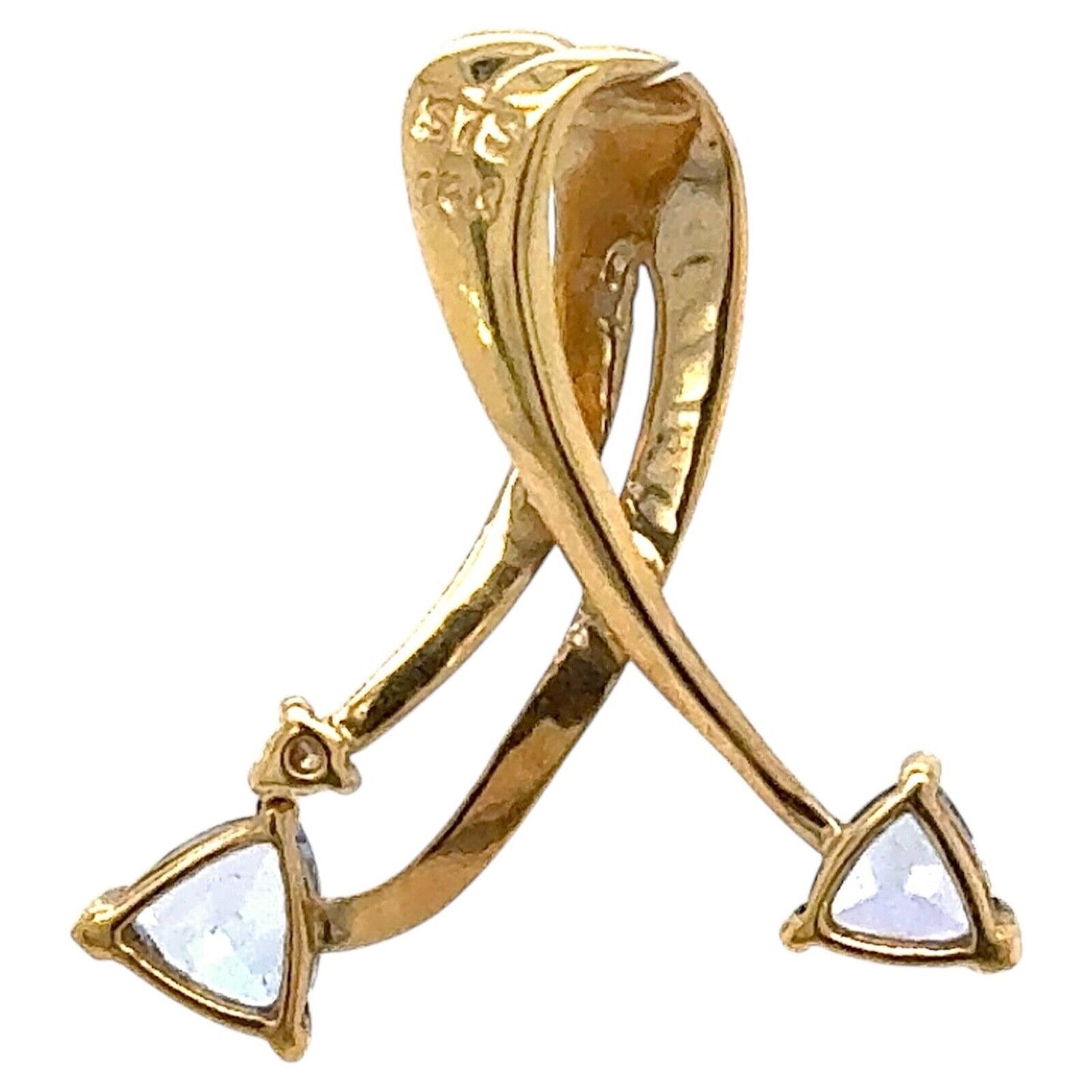 Tanzanite with Diamond Accent 14k Yellow Gold Pendant 1.5g