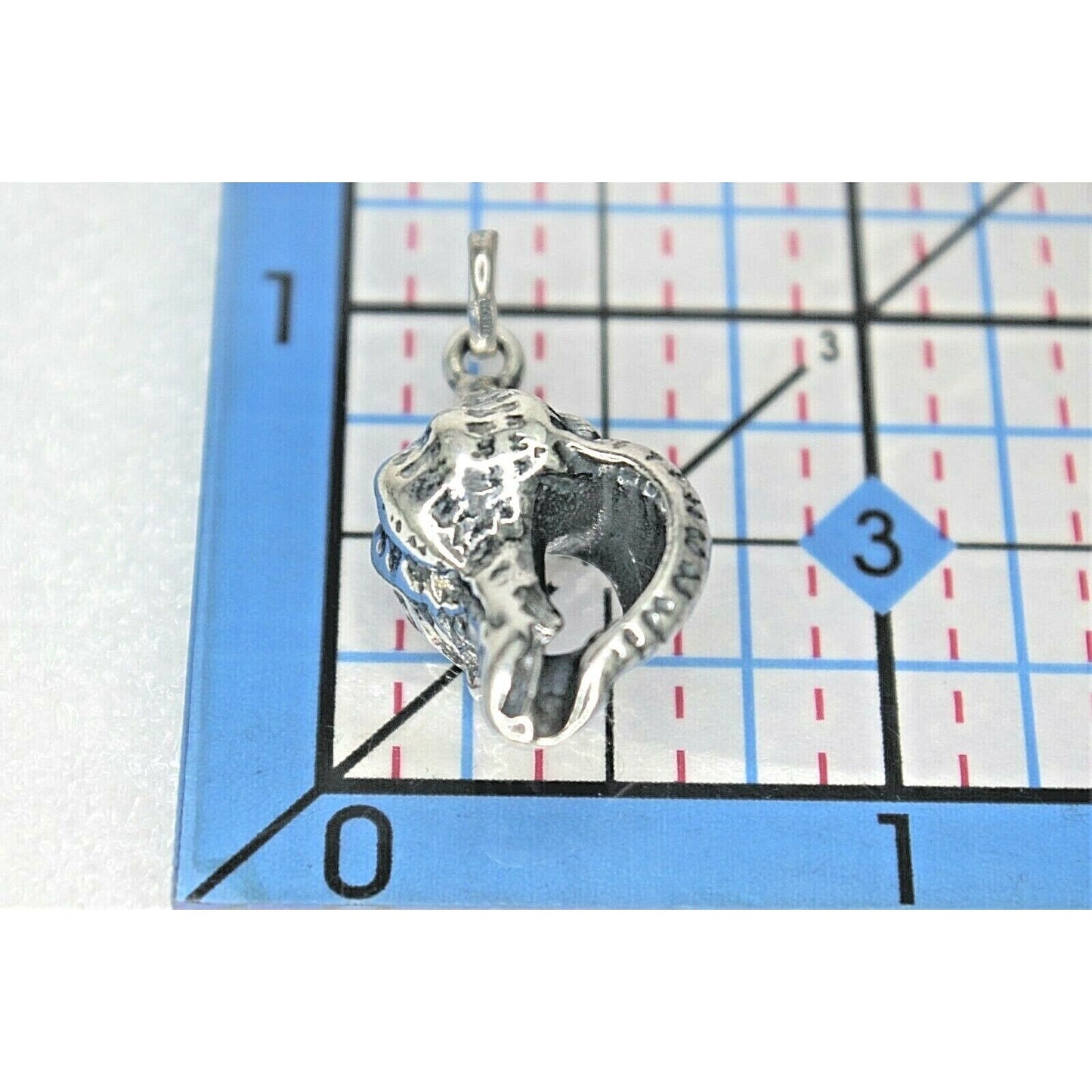 Sterling Silver Antiqued Shell Charm 925