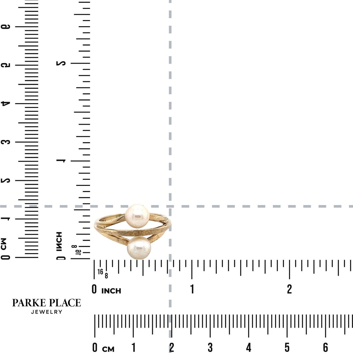 Vintage Pearl 14k Yellow Gold Two-Stone Ring 3.3g Size 6