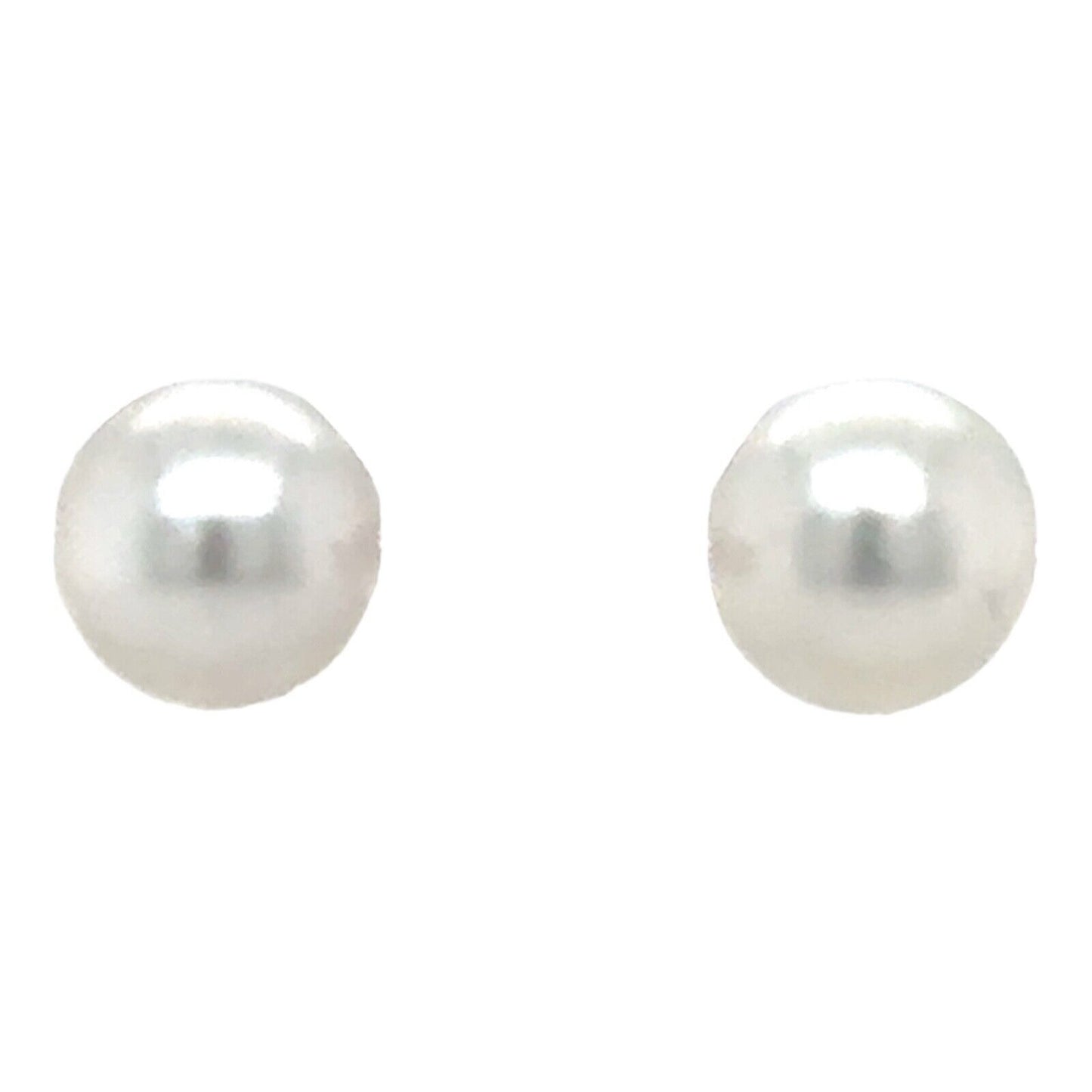 8.70mm Freshwater Pearl Stud 14k Yellow Gold Earrings 1.9g