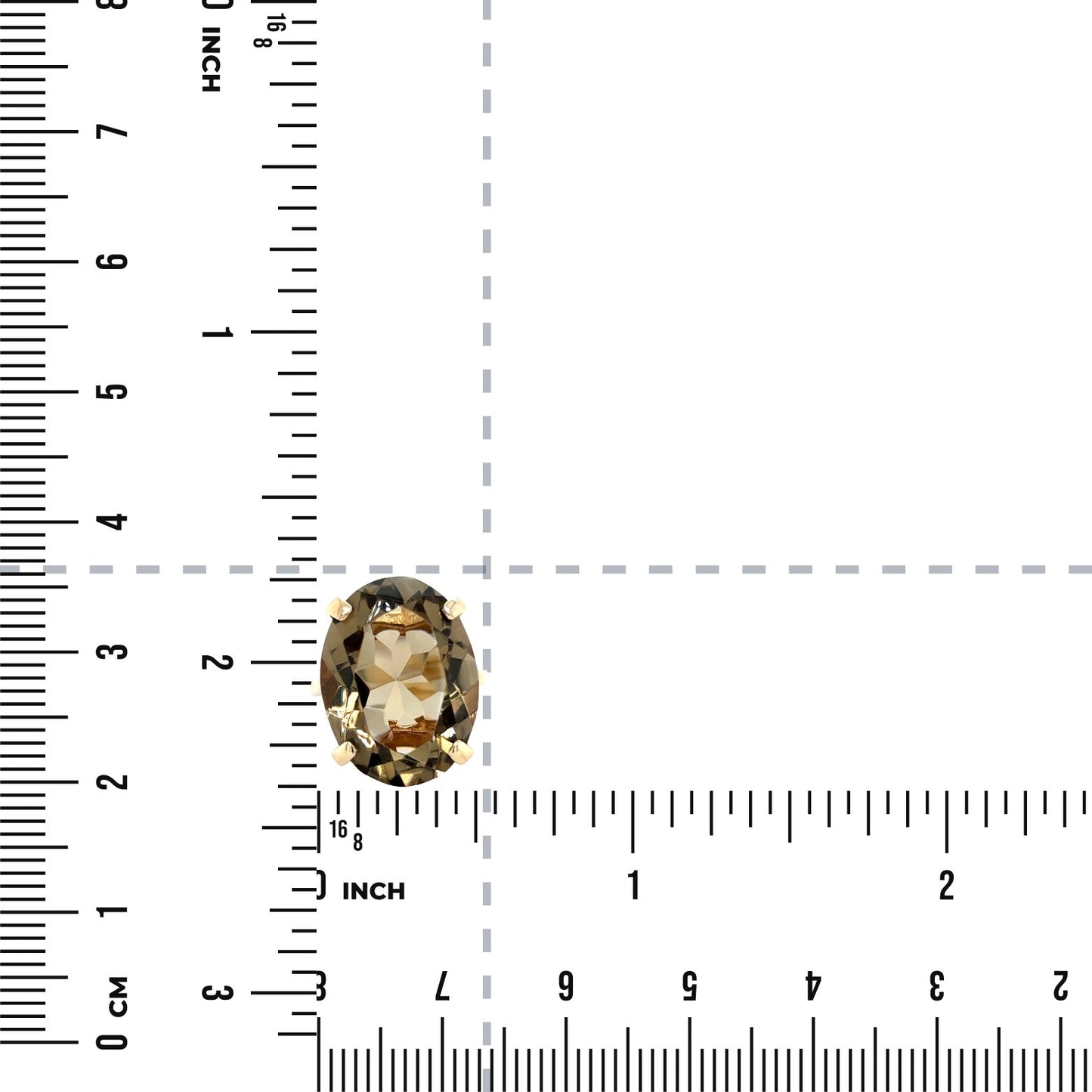 10k Yellow Gold Smokey Topaz Solitaire Ring 6.4g Size 6.25