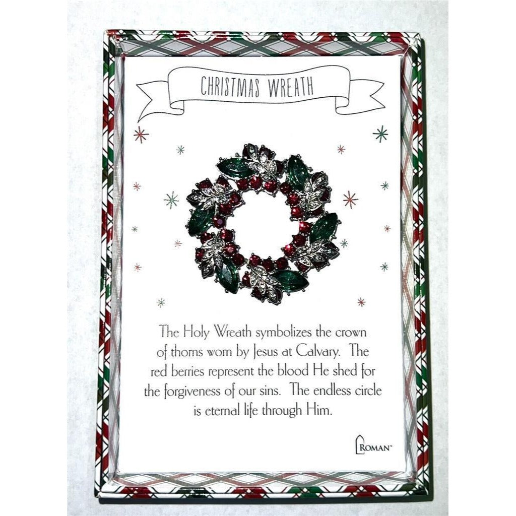 Crystal Christmas Wreath Story Pin
