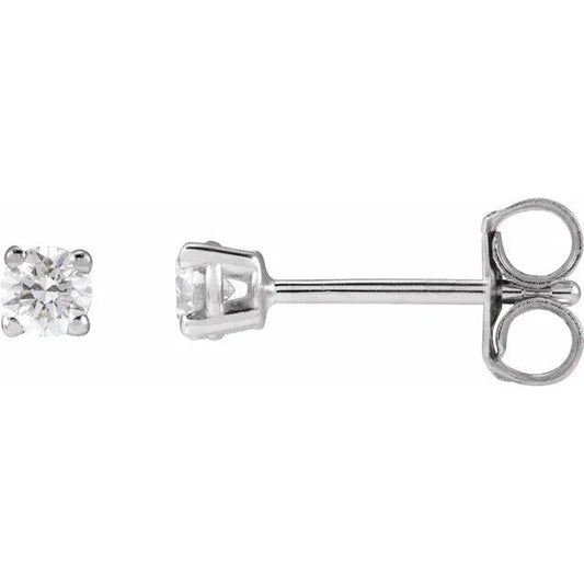 14k White Gold 1/5 CTW Lab-Grown Diamond Stud Earrings