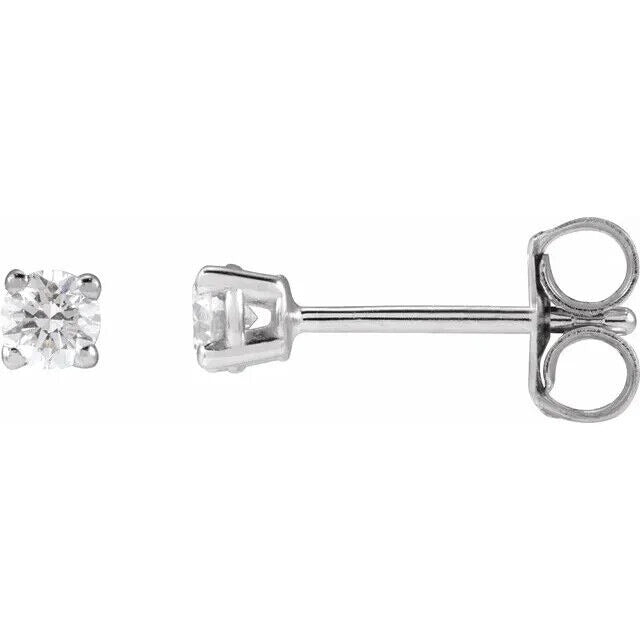 14k White Gold 1/5 CTW Lab-Grown Diamond Stud Earrings