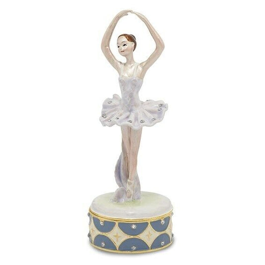 Bejeweled Ballerina on Point Trinket Box