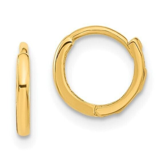 14k Yellow Gold Madi K Polished Hinged Hoop Earrings