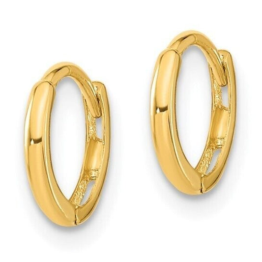 14k Yellow Gold Madi K Polished Hinged Hoop Earrings