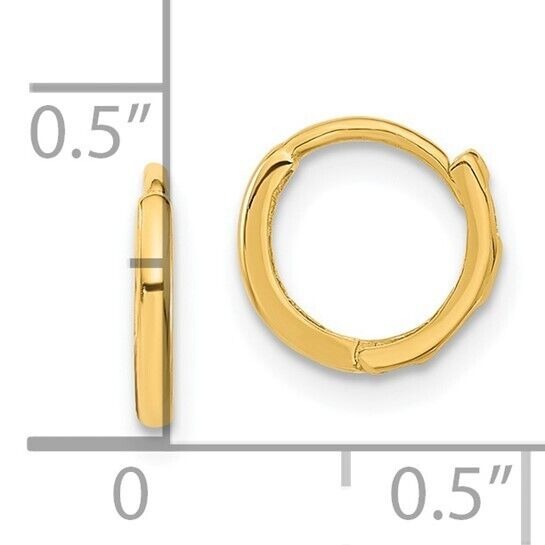 14k Yellow Gold Madi K Polished Hinged Hoop Earrings