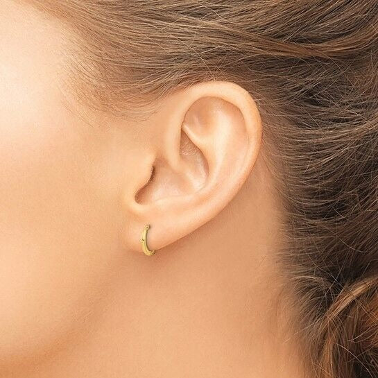 14k Yellow Gold Madi K Polished Hinged Hoop Earrings