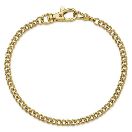 Charles Hubert 14.5in IP-Plated Gold Tone Stainless Steel Pocket Watch Chain