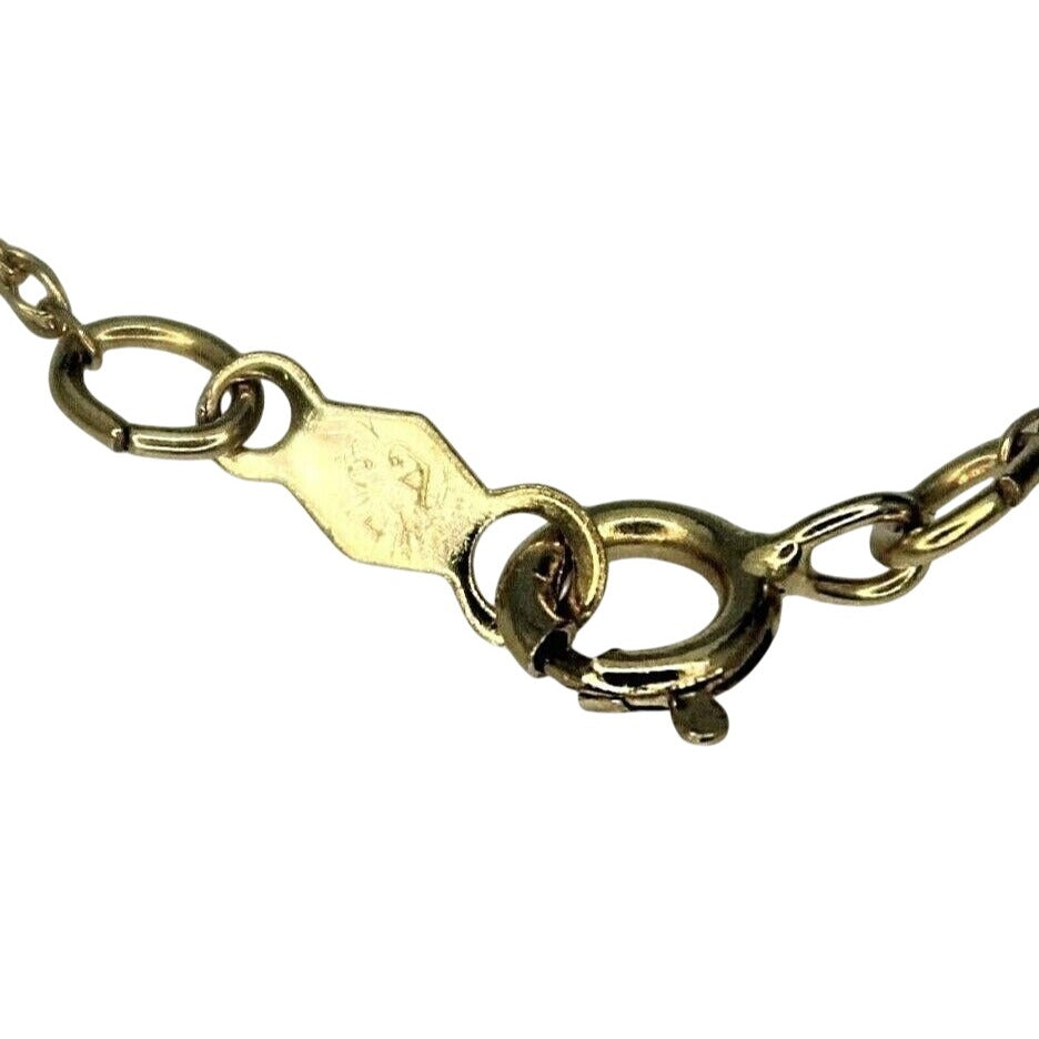 14K Yellow Gold Pearl & Diamond Pendant With 18-Inch Rope Chain