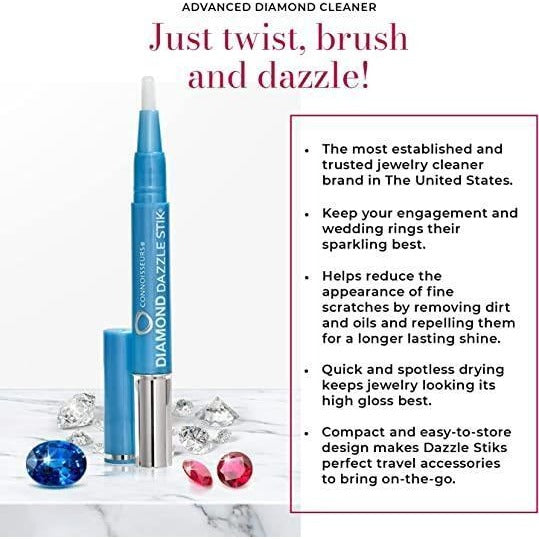 CONNOISSEURS Diamond Dazzle Stik Jewelry Cleaner Solution Pen