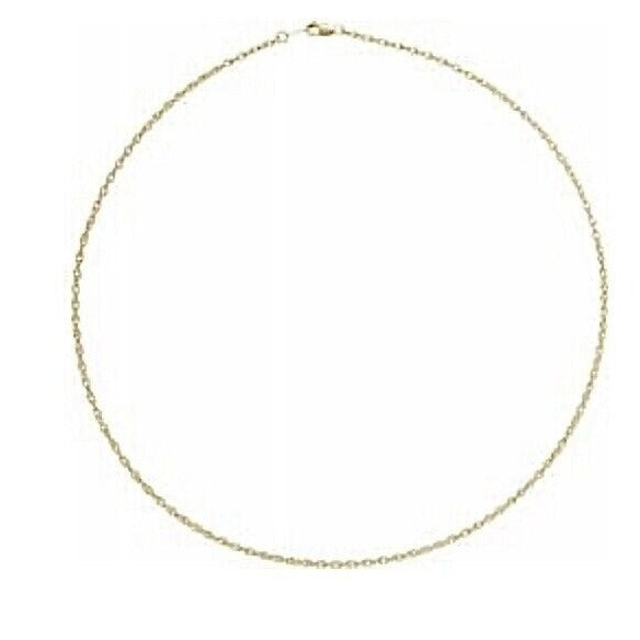 10K Yellow Gold 2mm Loose Rope Chain 20 Inch Lobster Clasp