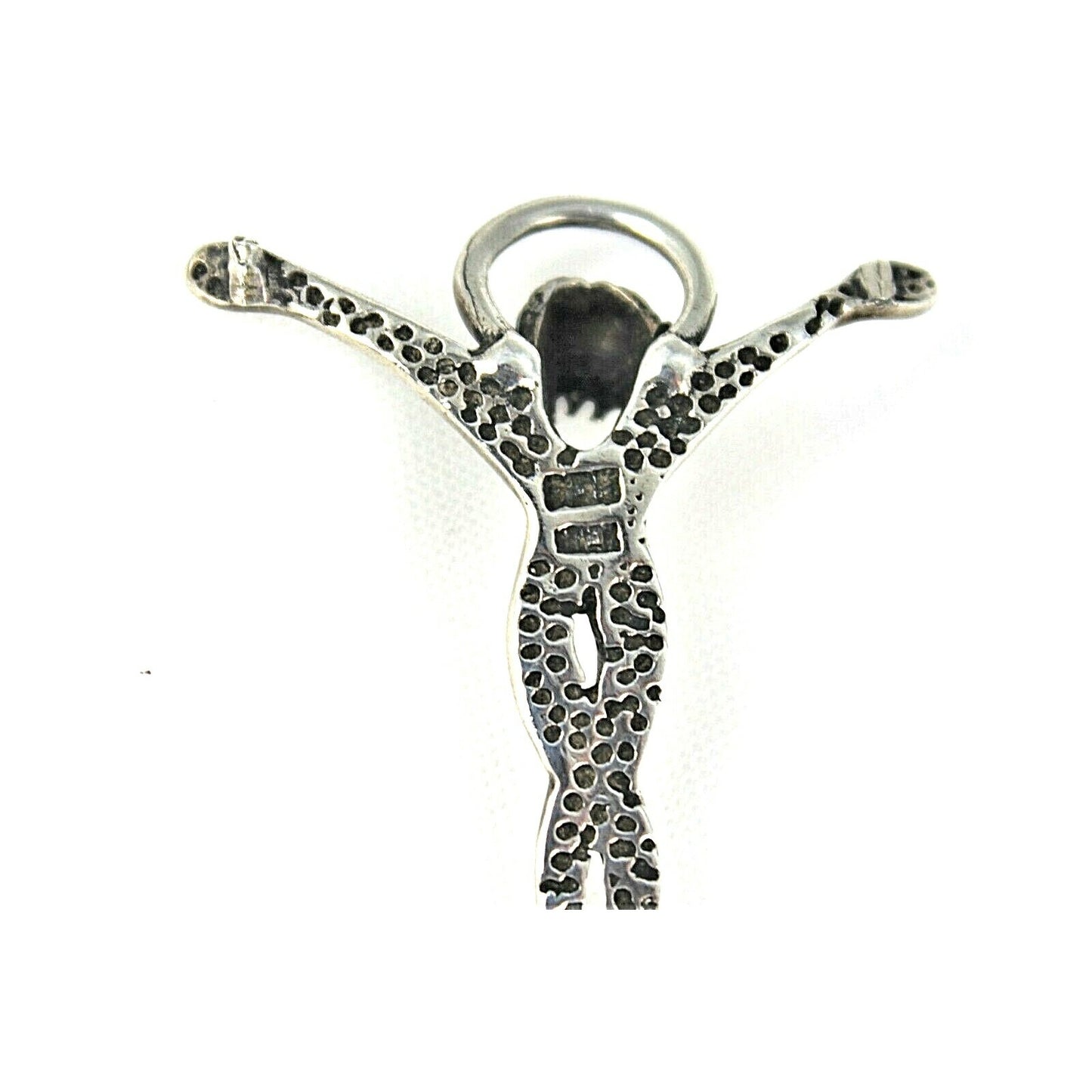 .925 Sterling Silver Artistic Crucifix Pendant 5.4g