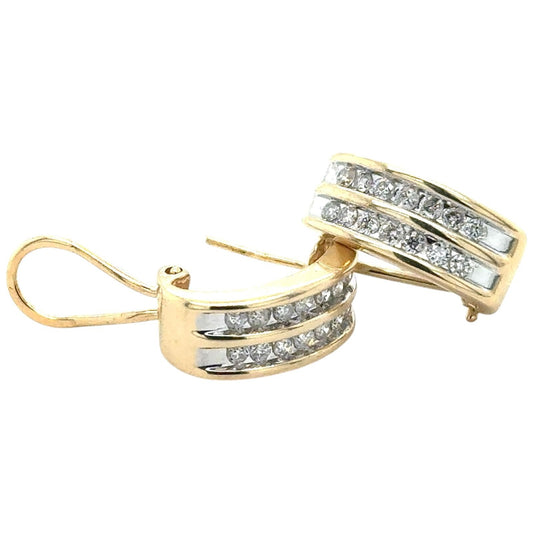 3/8ctw Diamond 14k Yellow Gold Huggie Earrings 4g (SI2-I1, G-I)