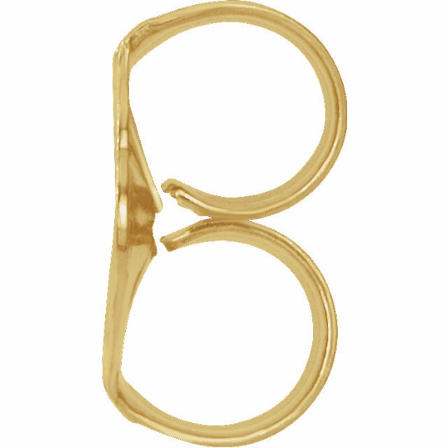 Real 14K Yellow Gold Push-On/Screw-Off Earring Back with 3.7 mm Pad