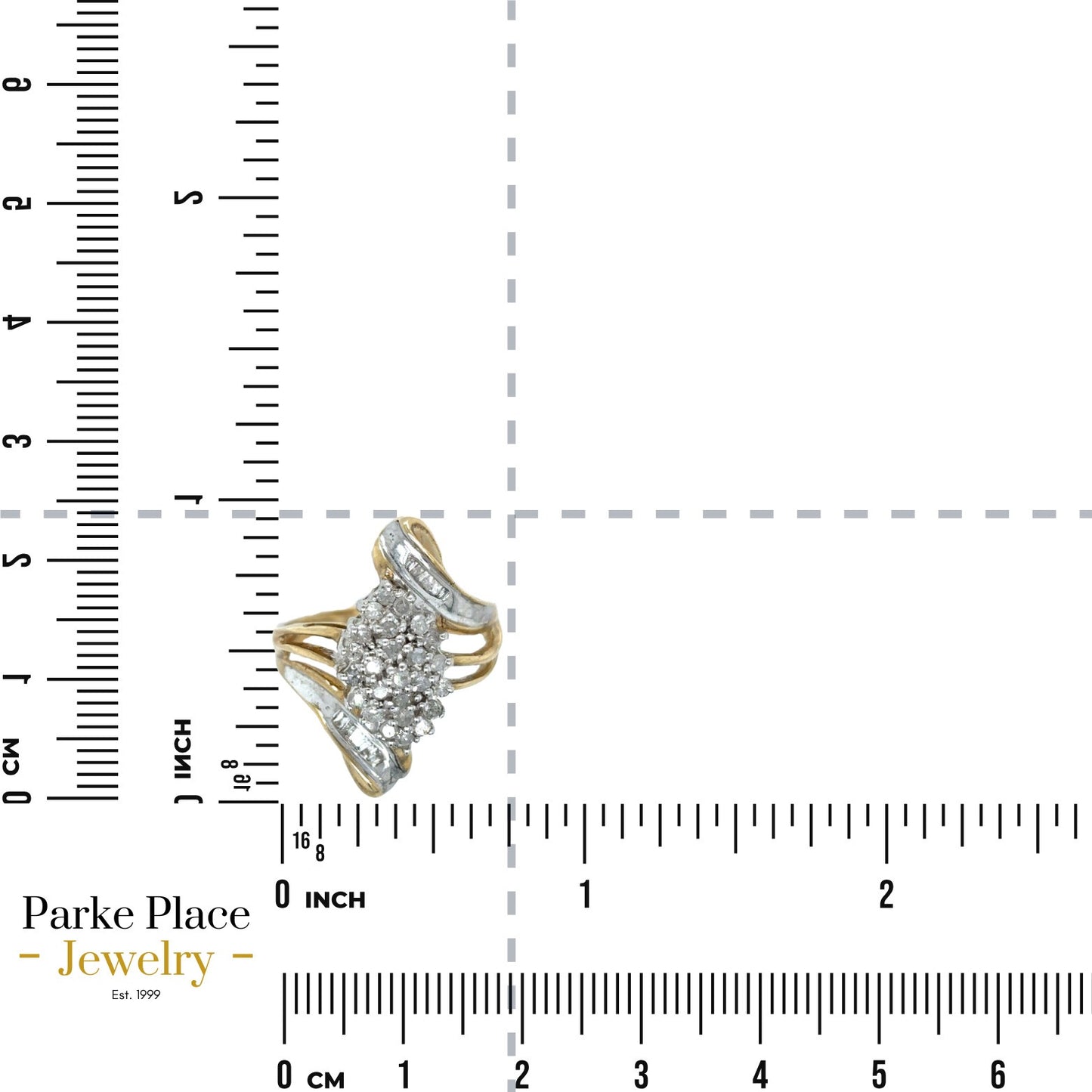 1/2ct Diamond Cocktail 10k Yellow Gold Size 6.75 Ring 4.3g