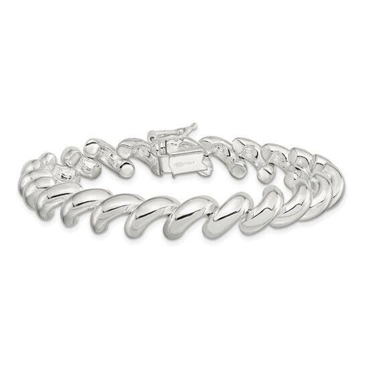 Sterling Silver 10mm San Marco 7 inch Bracelet