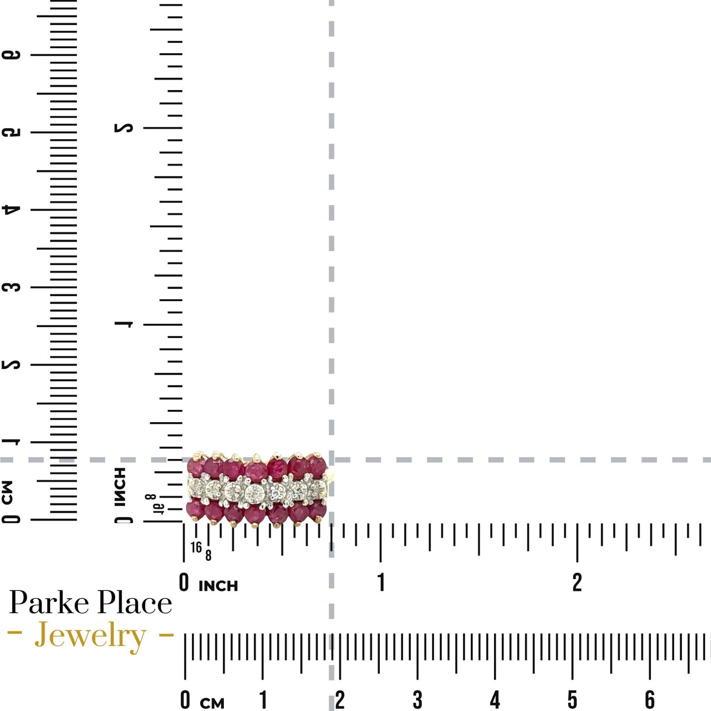 10k Yellow Gold Ruby and Diamond Ring 2.6g Size 6.75