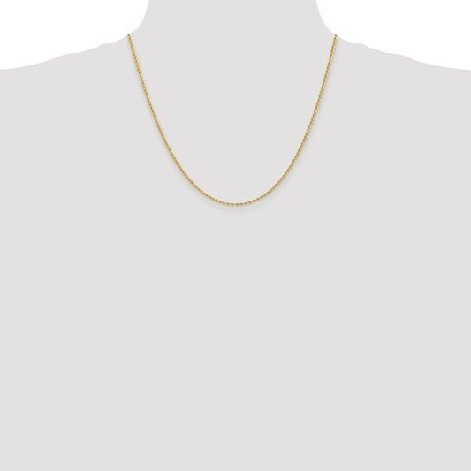 14K Yellow Gold 20 inch 2mm Regular Rope with Lobster Clasp Chain