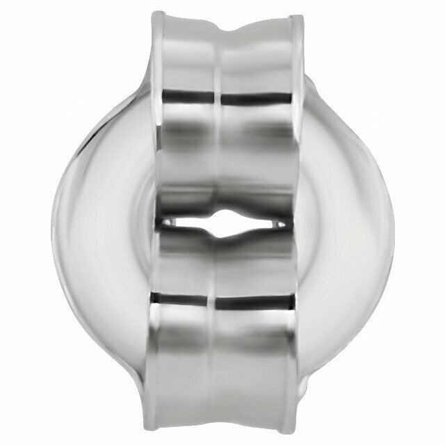 14K White Gold Ultra-Lightweight Friction Earring Back with 3.1 mm Pad