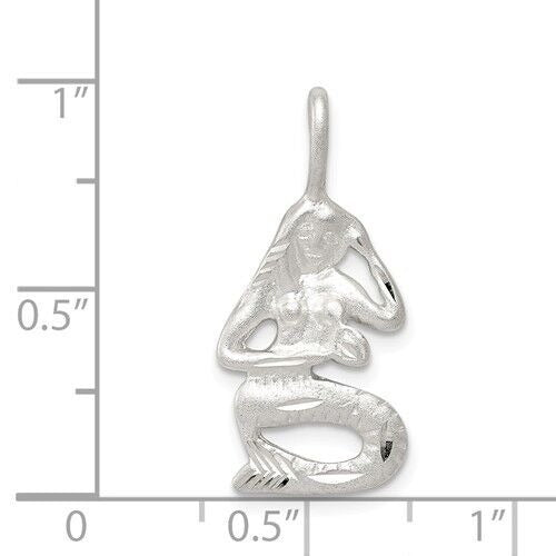 Sterling Silver Mermaid Pendant Charm 925