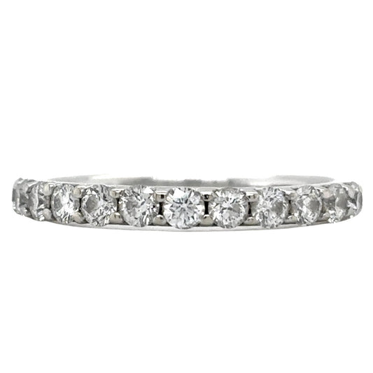 14k White Gold 1/2ctw Diamond Band Size 6  Ring 2.3g (SI1-3,G-H)