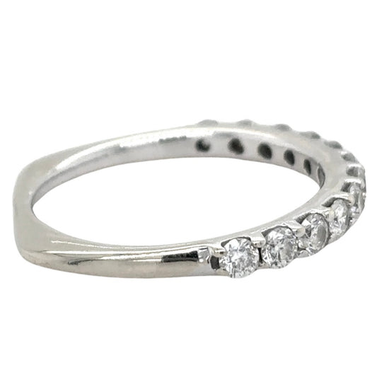 14k White Gold 1/2ctw Diamond Band Size 6  Ring 2.3g (SI1-3,G-H)